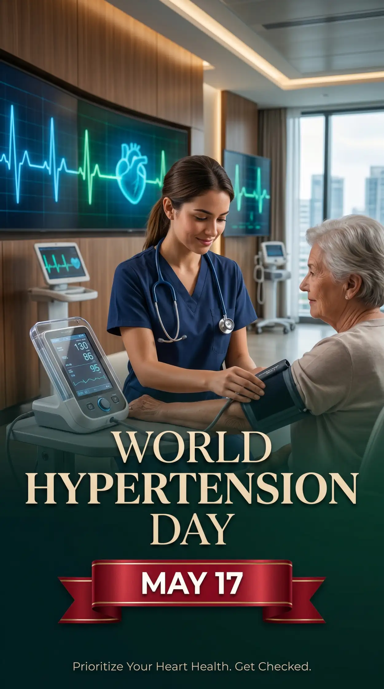 Free Download World Hypertension Day Professional Healthcare Poster Design - High Quality World Hypertension Day Image