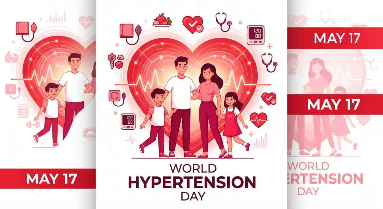 Free Download World Hypertension Day Red And White Poster Theme - High Quality World Hypertension Day Image