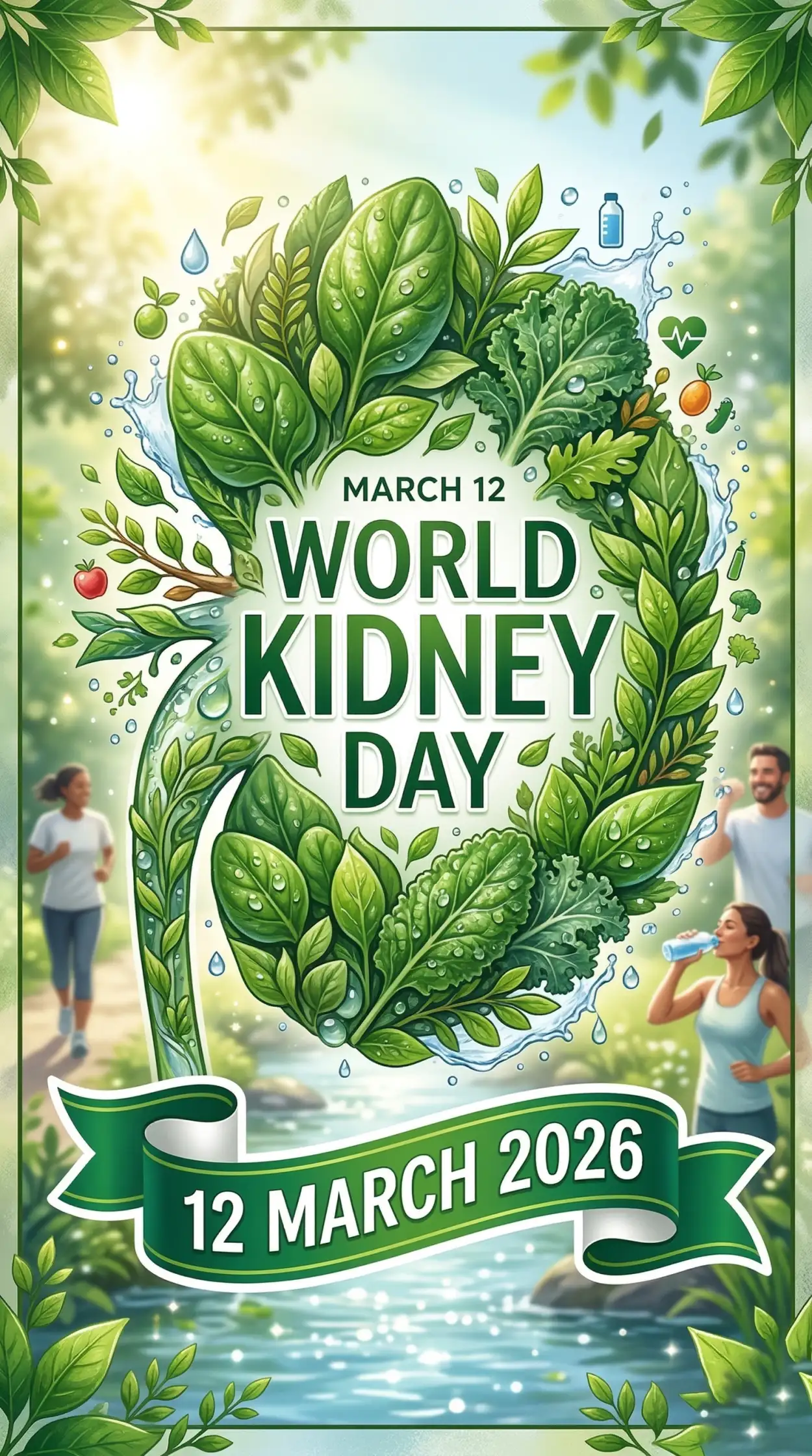 world kidney day 2026 kidney awareness educational banner