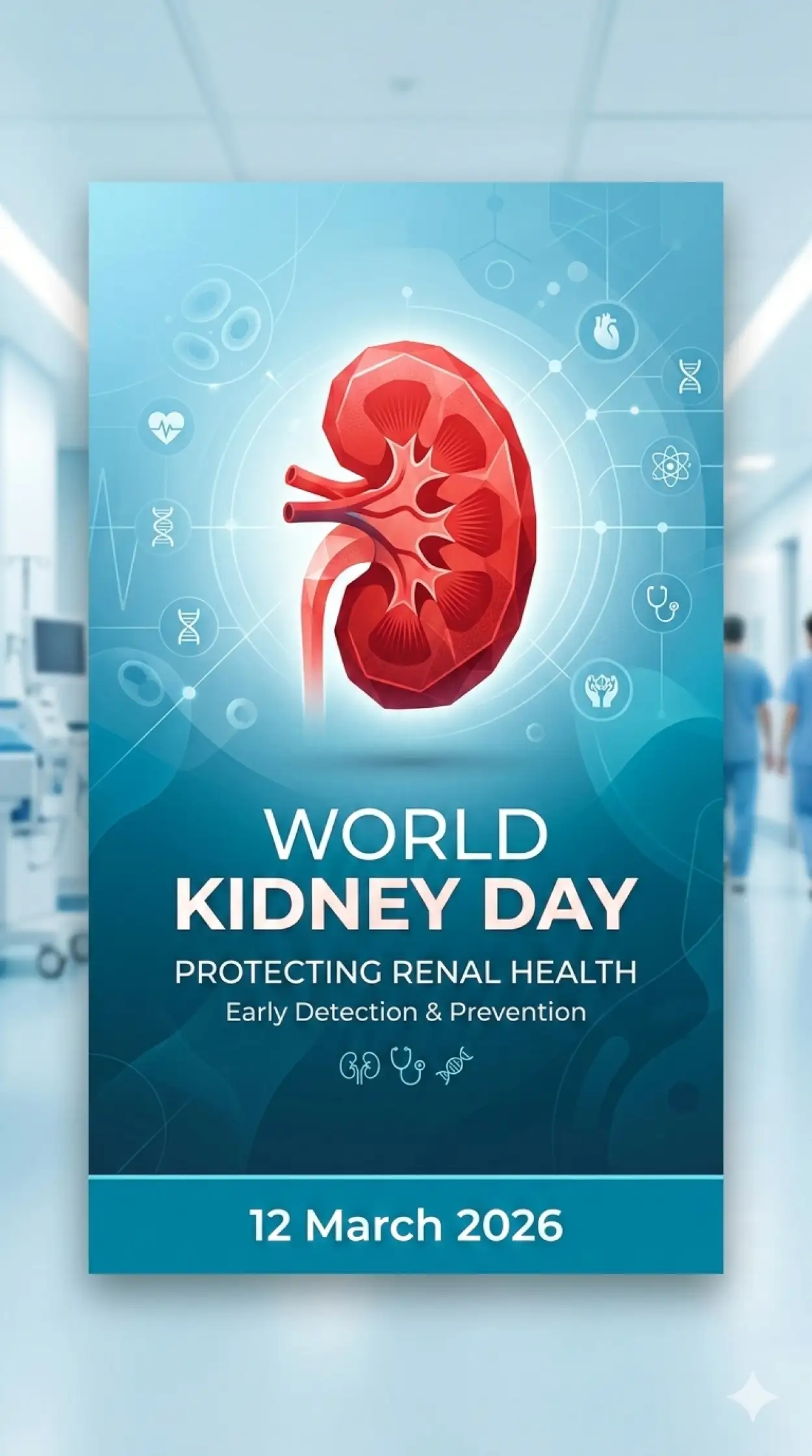 world kidney day 2026 kidney health clinic awareness banner