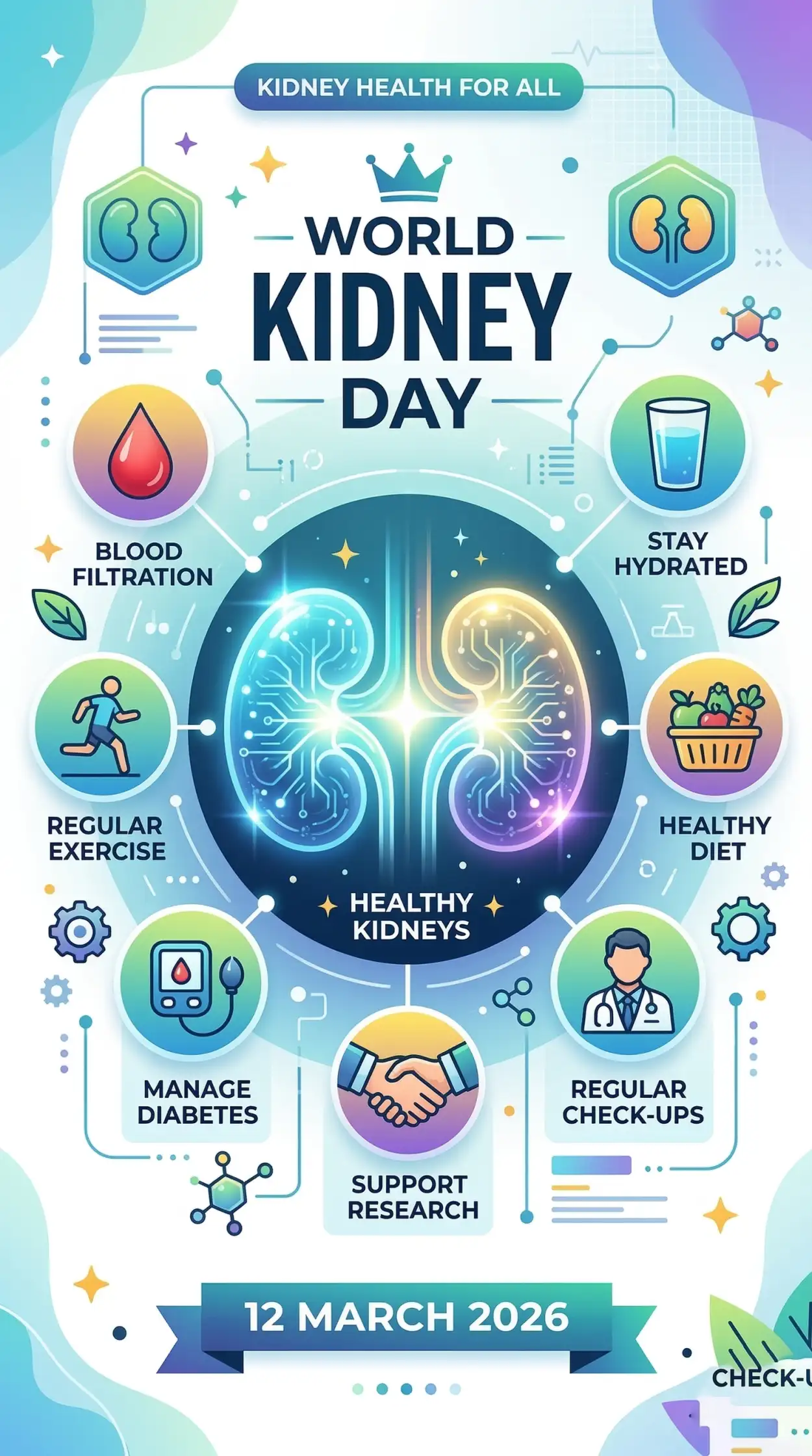 world kidney day 2026 kidney health digital poster