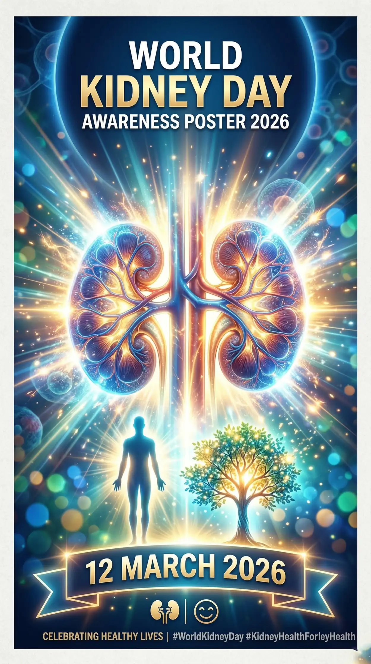world kidney day 2026 kidney health illustration poster
