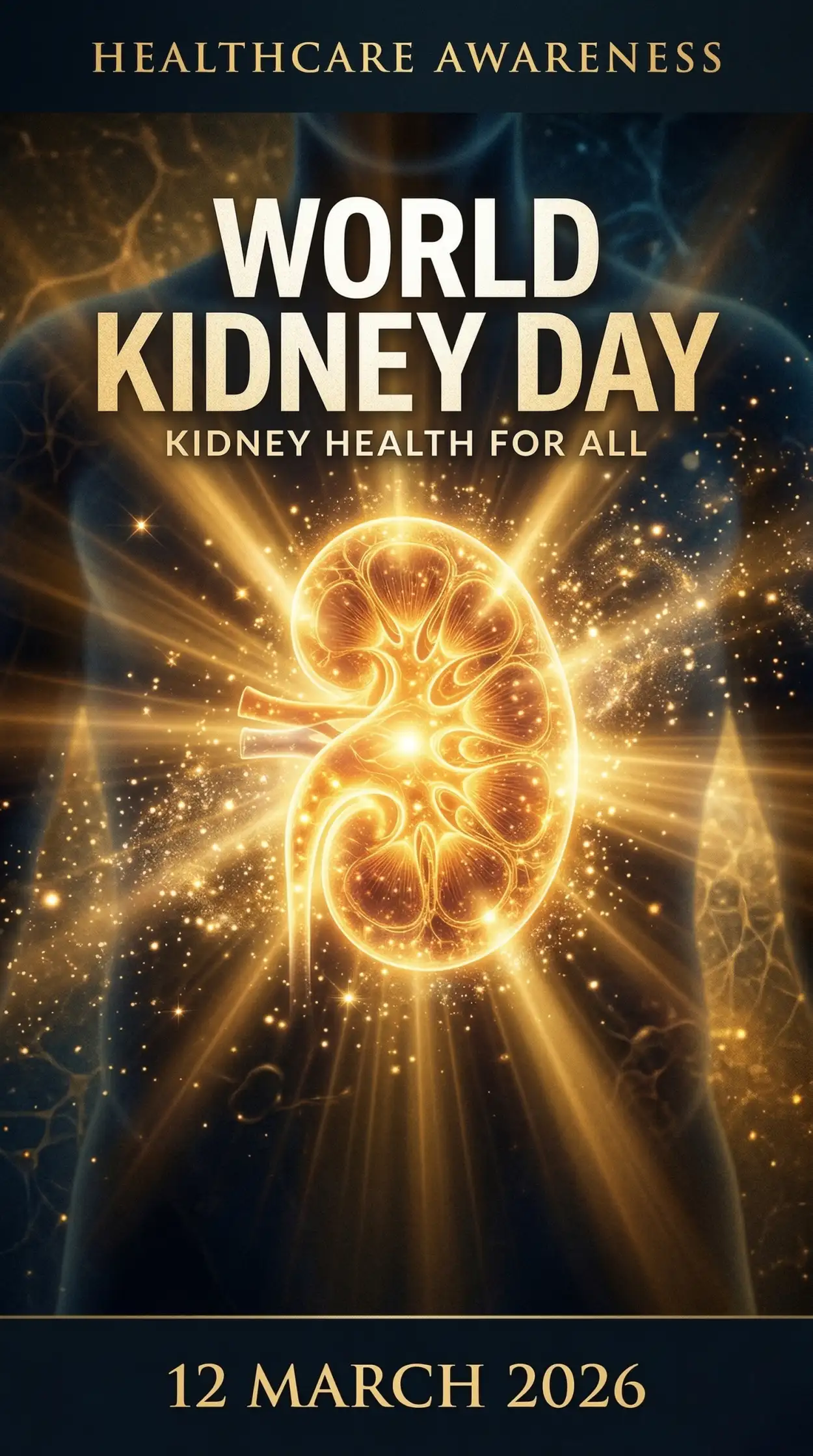 world kidney day 2026 kidney health medical awareness poster