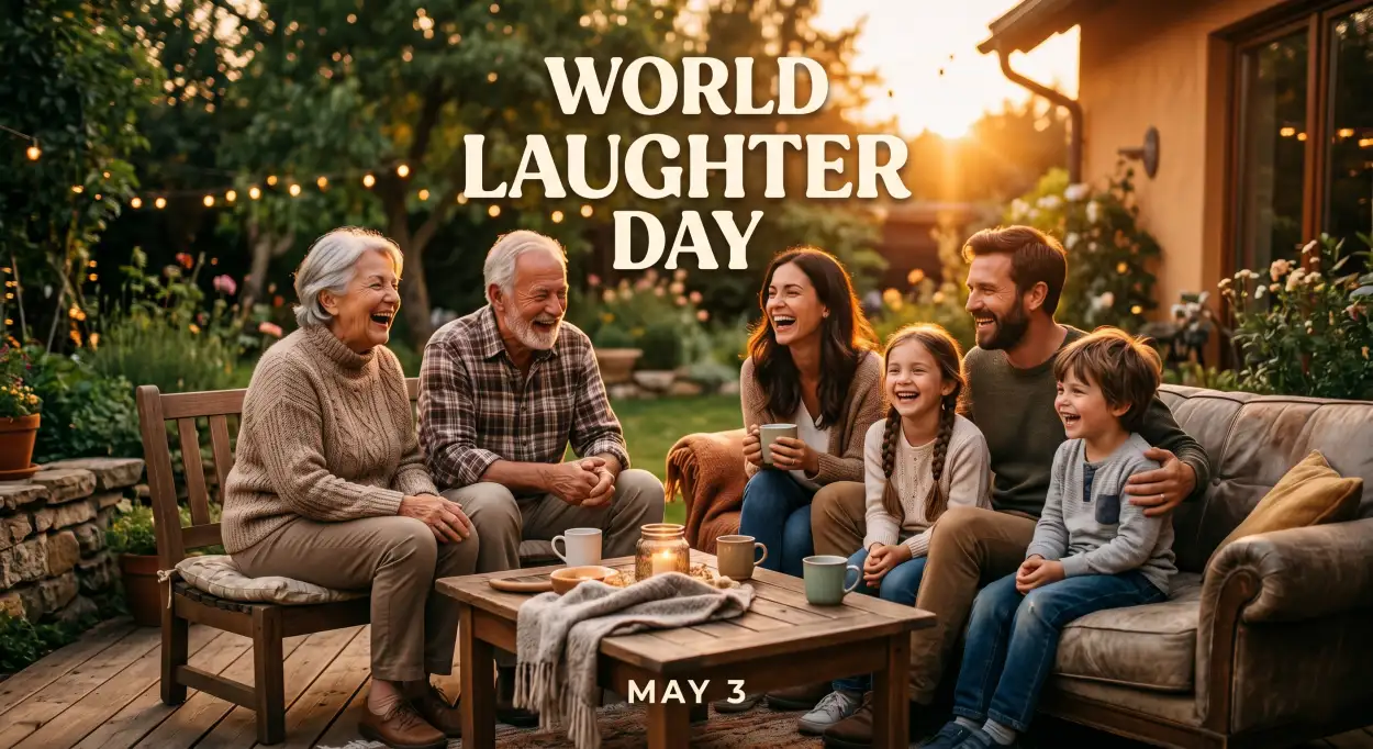 Free Download World Laughter Day 2026 Funny Captions For Friends - High Quality World Laughter Day 2026 Image