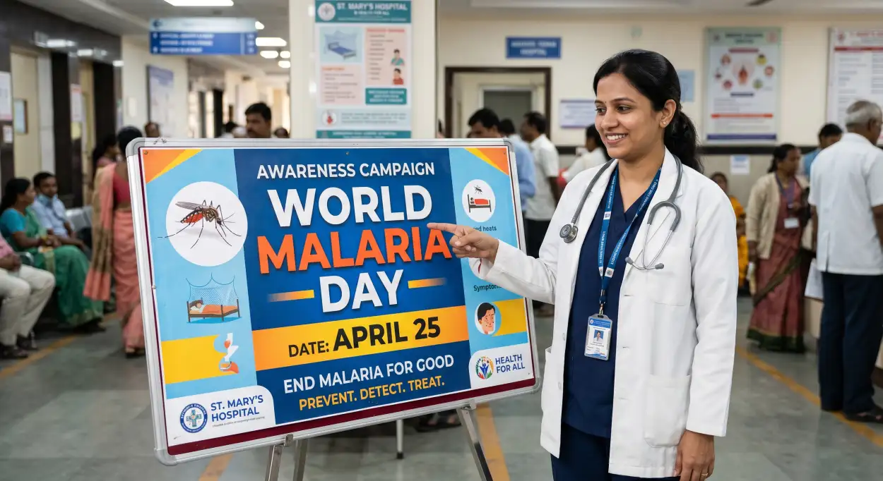 Free Download World Malaria Day 2026 Health Campaign India - High Quality World Malaria Day 2026 Image