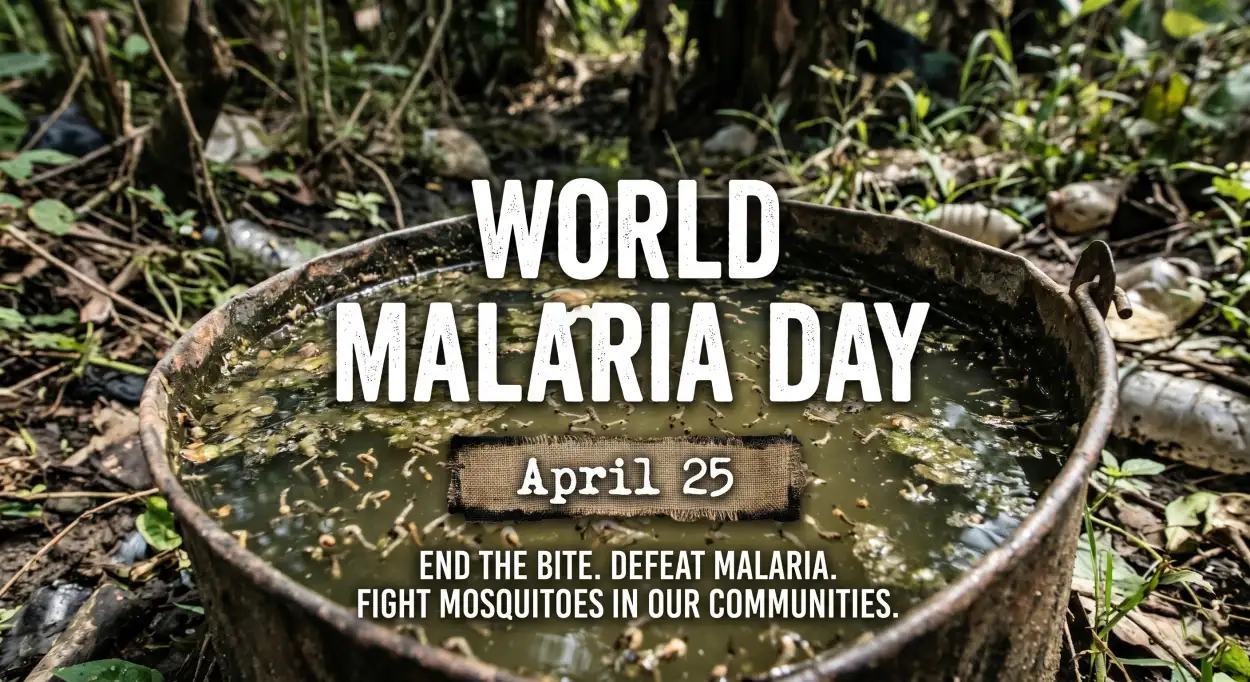 Free Download World Malaria Day 2026 Mosquito Control Awareness - High Quality World Malaria Day 2026 Image