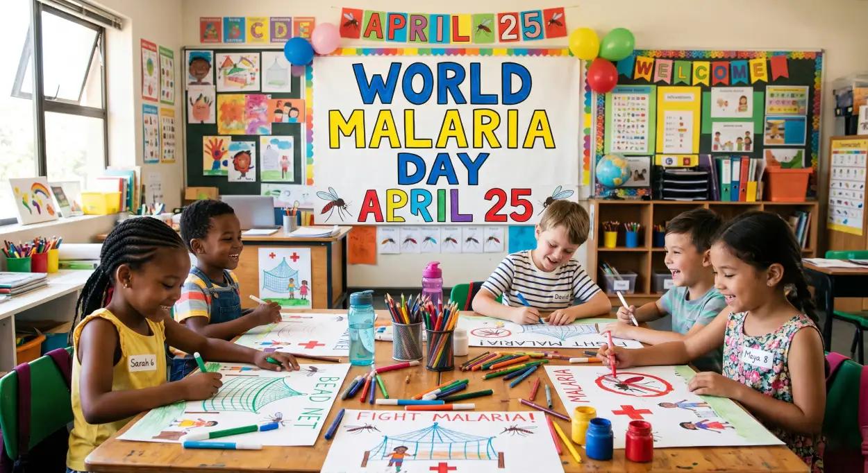 Free Download World Malaria Day 2026 Poster Making Competition - High Quality World Malaria Day 2026 Image