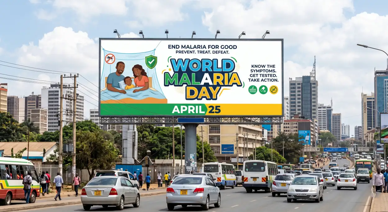 Free Download World Malaria Day 2026 Poster With Slogan - High Quality World Malaria Day 2026 Image