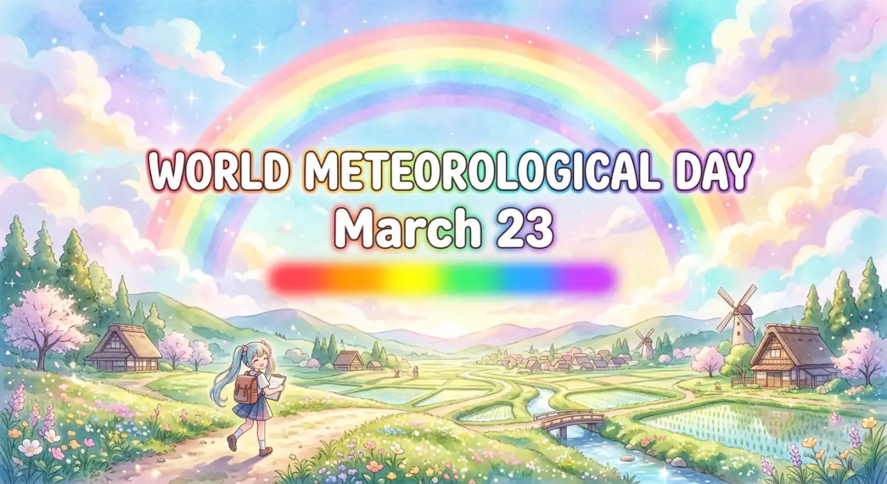 Free Download World Meteorological Day 2026 Banner With Message - High Quality World Meteorological Day 2026 Date And Theme Image