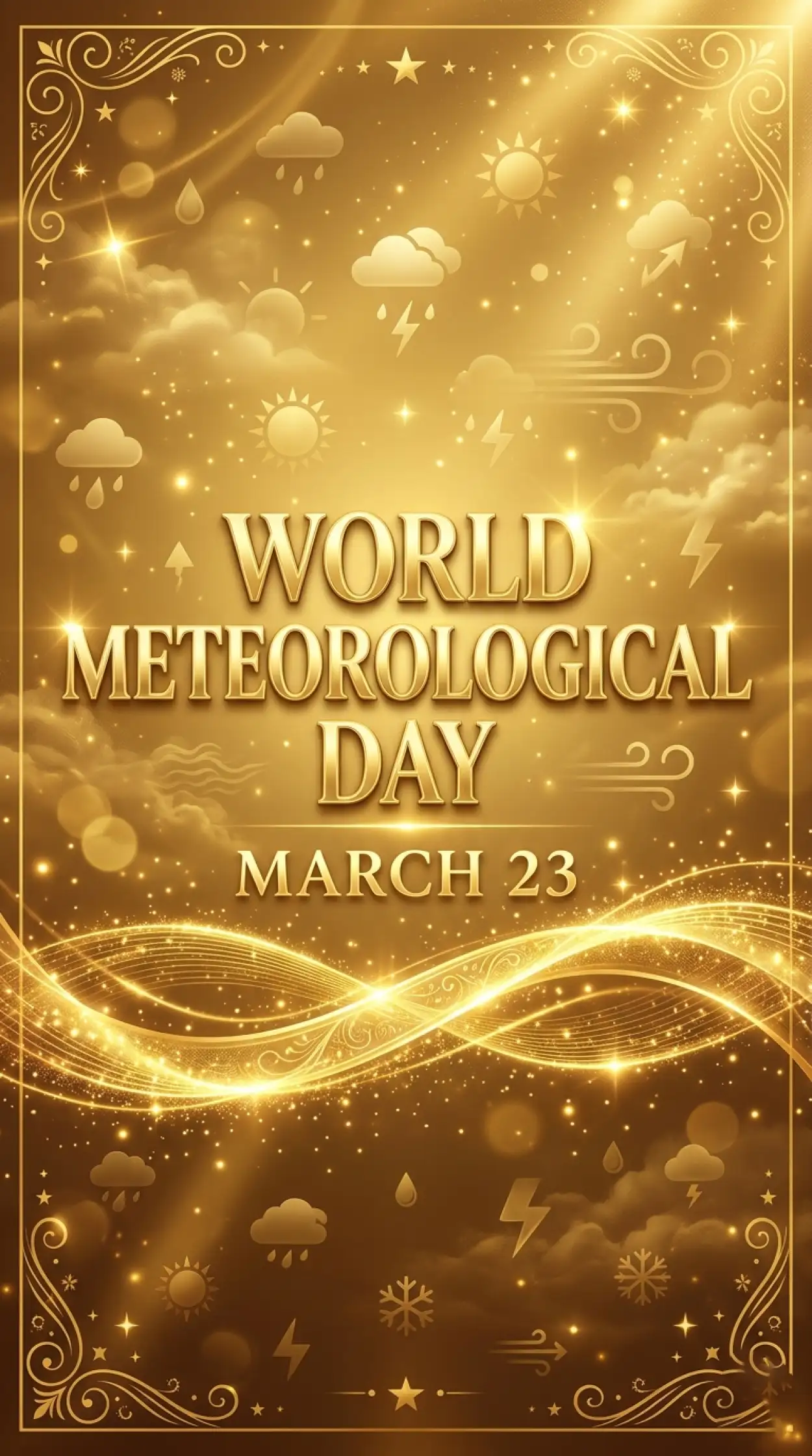 Free Download World Meteorological Day Flyer Editable Design - High Quality World Meteorological Day 2026 Date And Theme Image