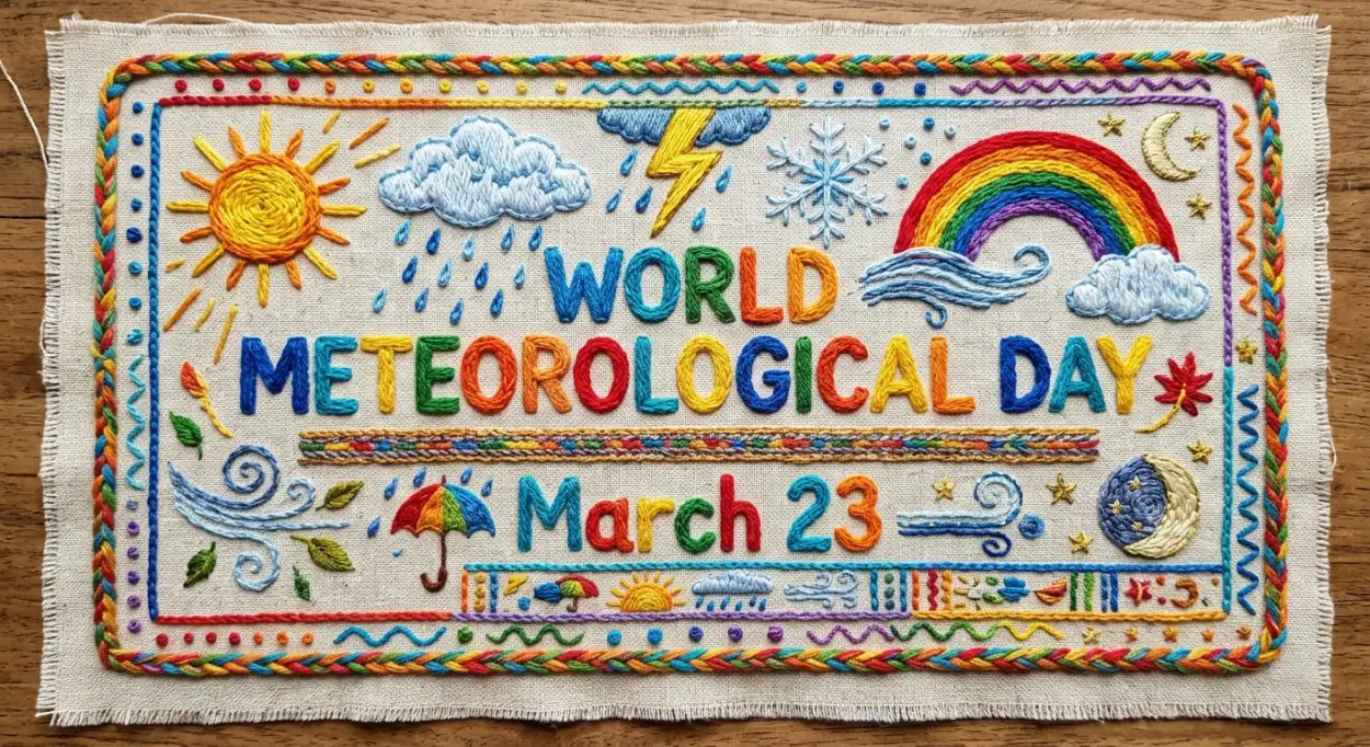 Free Download World Meteorological Day School Poster Making Ideas - High Quality World Meteorological Day 2026 Date And Theme Image