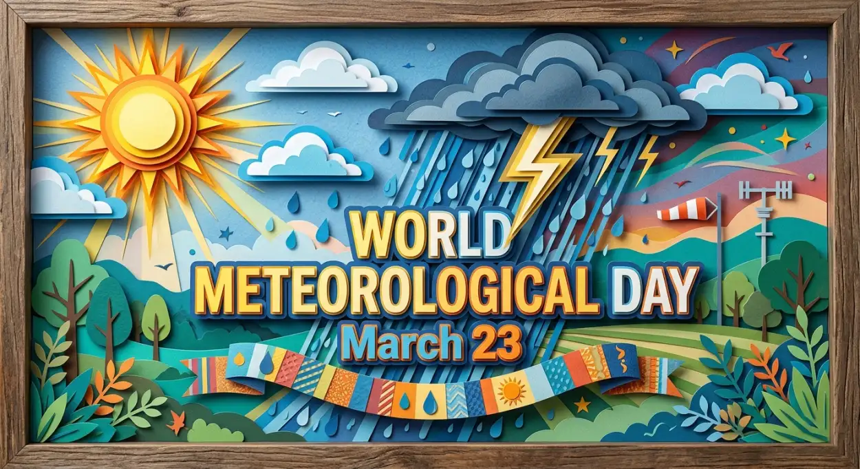 Free Download World Meteorological Day Vector Free Download - High Quality World Meteorological Day 2026 Date And Theme Image