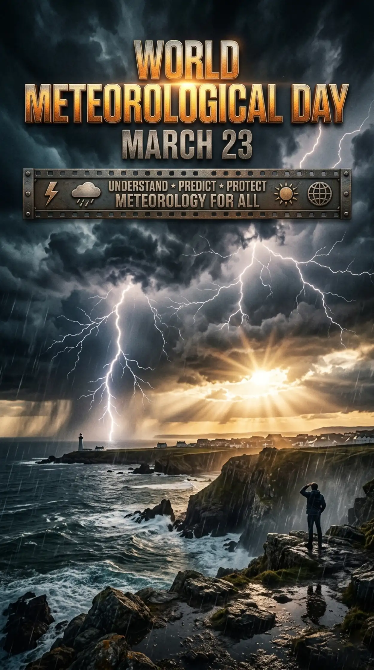 Free Download World Meteorological Day Weather Forecast Design - High Quality World Meteorological Day 2026 Date And Theme Image