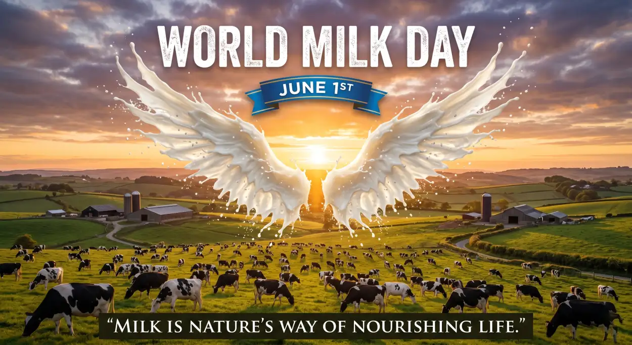 Free Download World Milk Day 2026 Agriculture Awareness Posters - High Quality World Milk Day 2026 Image