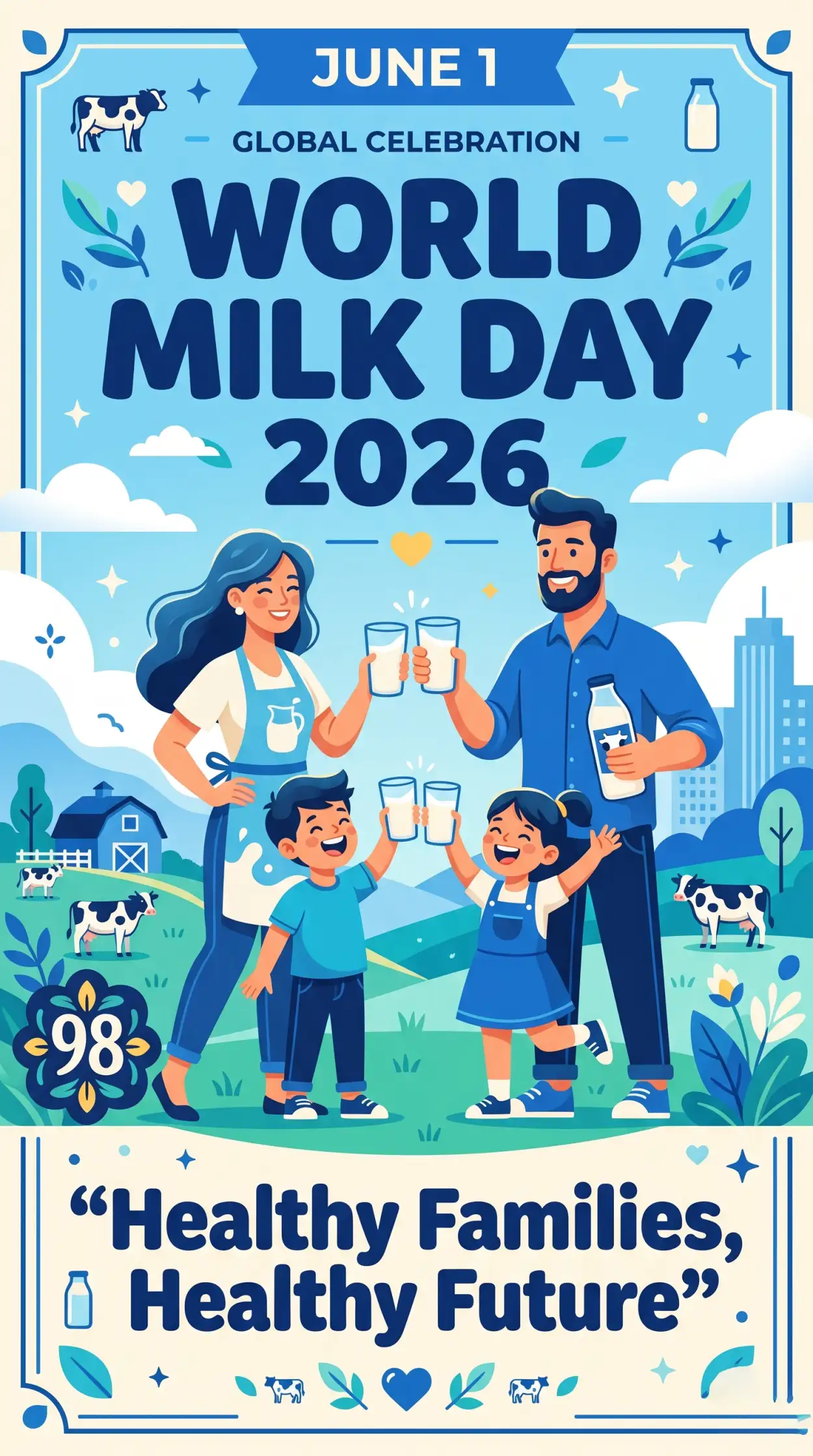 Free Download World Milk Day 2026 Educational Poster Design - High Quality World Milk Day 2026 Image