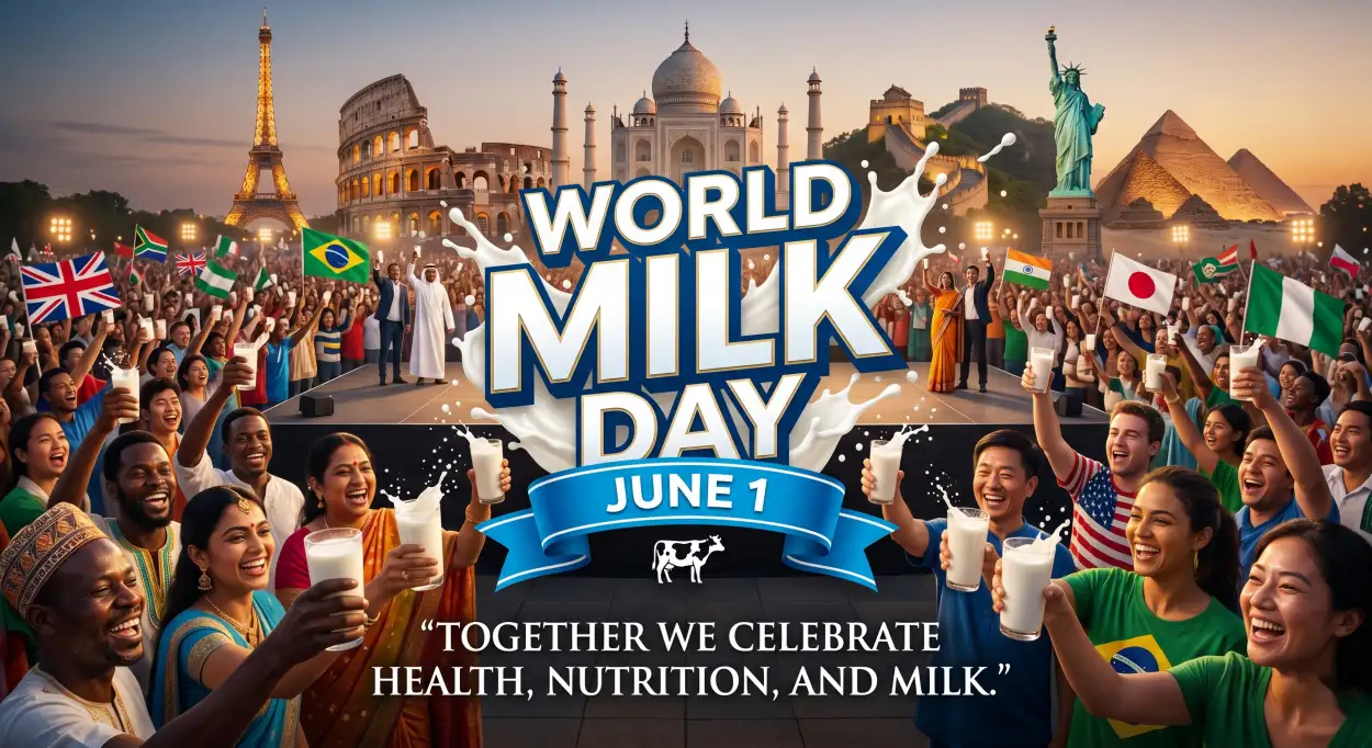 Free Download World Milk Day 2026 Healthy Milk Drinking Campaign - High Quality World Milk Day 2026 Image