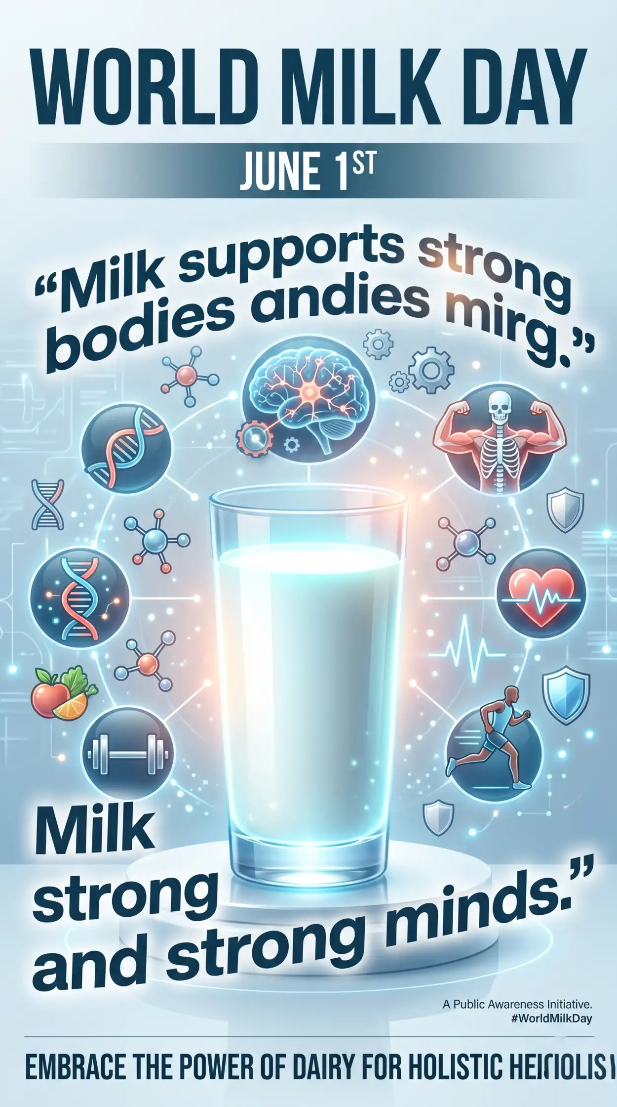 Free Download World Milk Day 2026 Milk Health Awareness Posters - High Quality World Milk Day 2026 Image