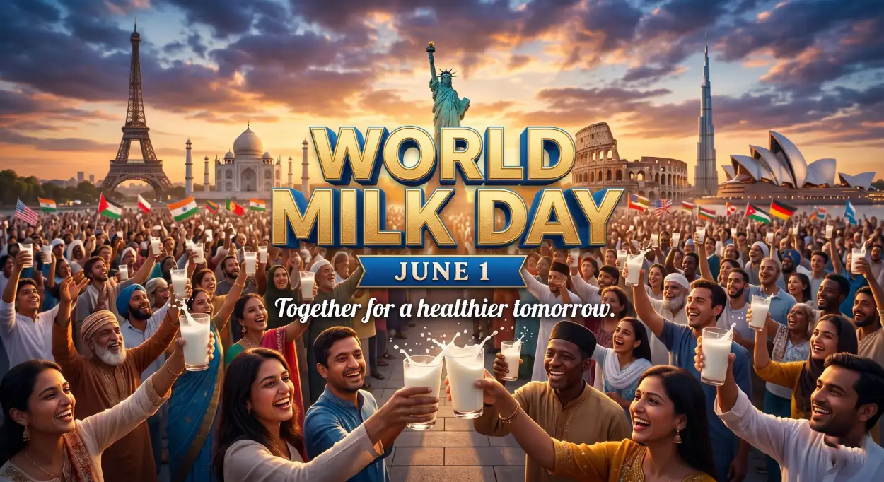 Free Download World Milk Day 2026 Milk Health Benefits Images - High Quality World Milk Day 2026 Image