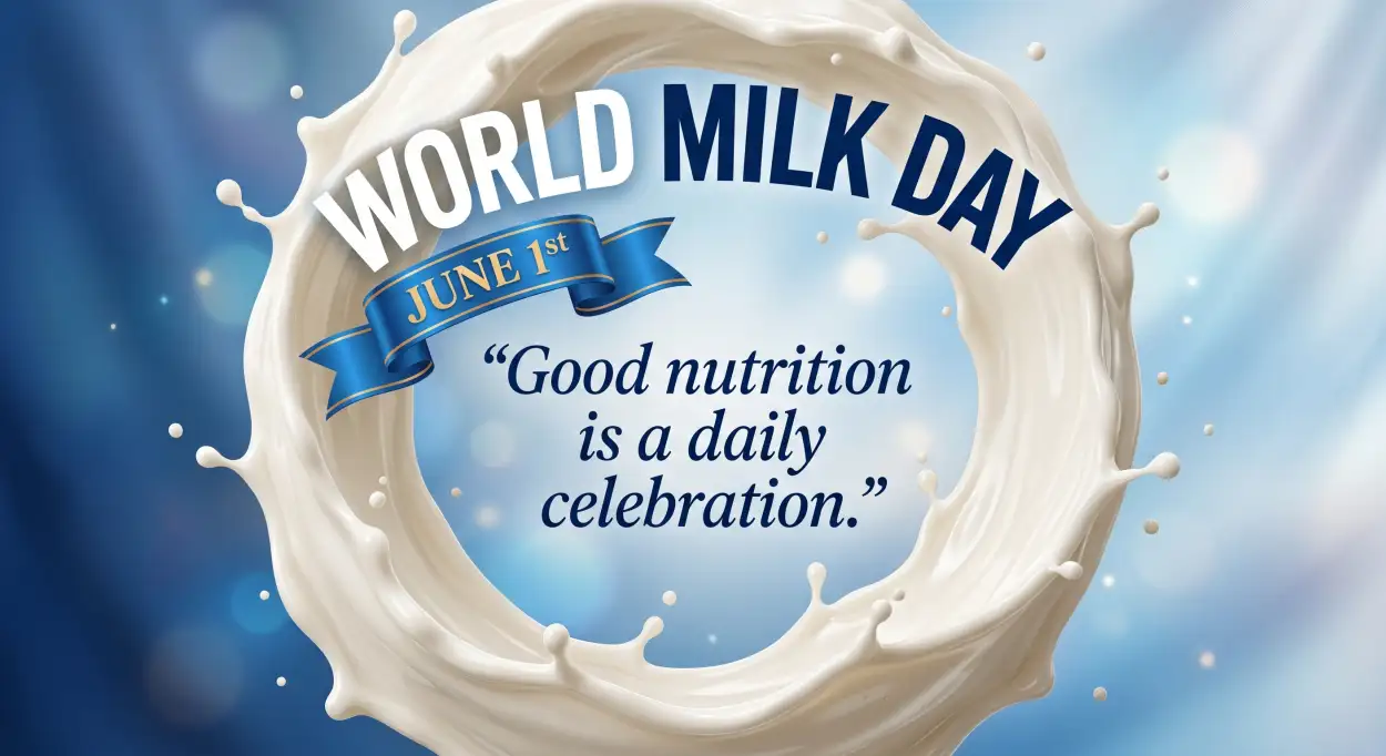 Free Download World Milk Day 2026 Milk Nutrition Quotes Posters - High Quality World Milk Day 2026 Image