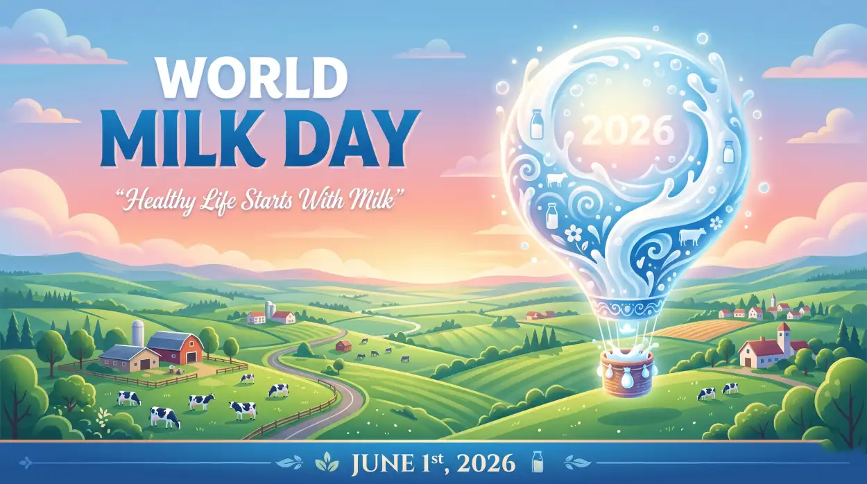 Free Download World Milk Day 2026 Modern Vector Backgrounds - High Quality World Milk Day 2026 Background Image