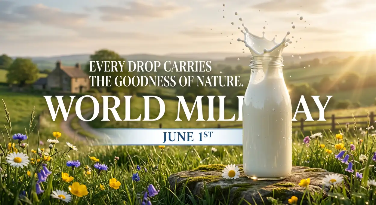 Free Download World Milk Day 2026 Organic Milk Promotion Banners - High Quality World Milk Day 2026 Image
