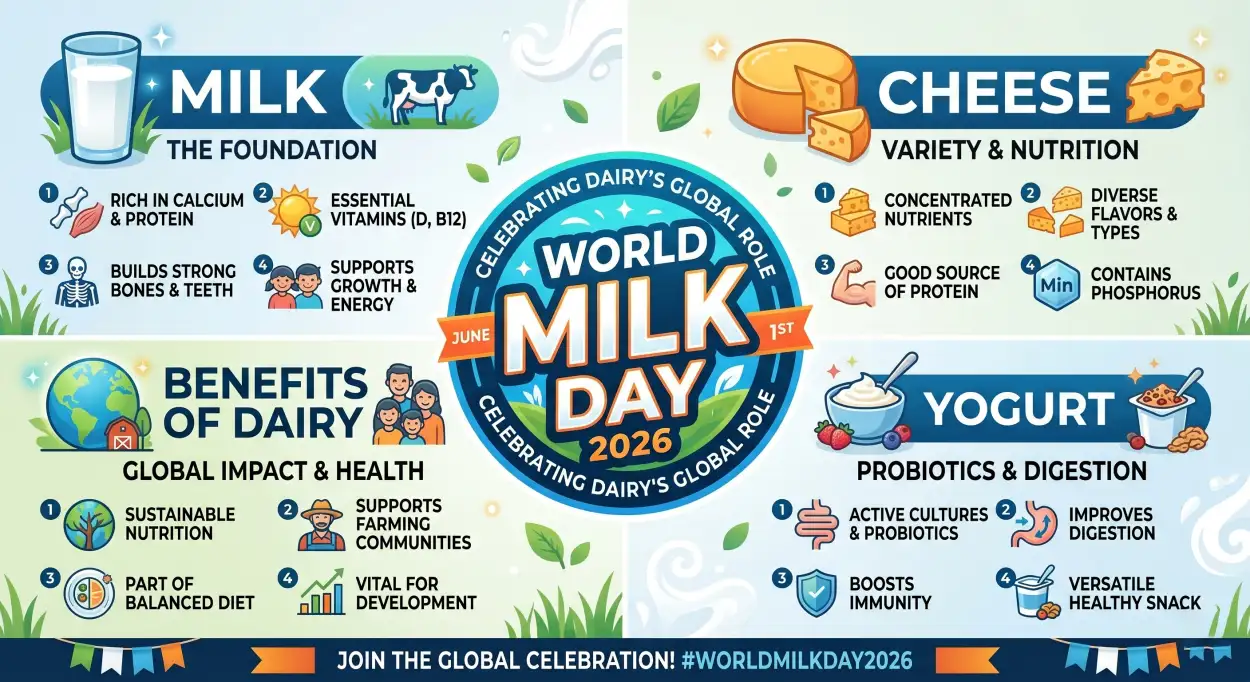 Free Download World Milk Day Dairy Celebration Poster - High Quality World Milk Day Poster Image