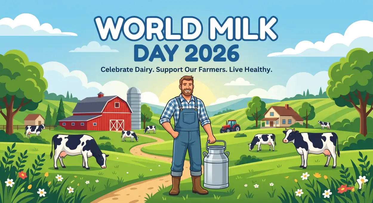 Free Download World Milk Day Dairy Farm Poster - High Quality World Milk Day Poster Image
