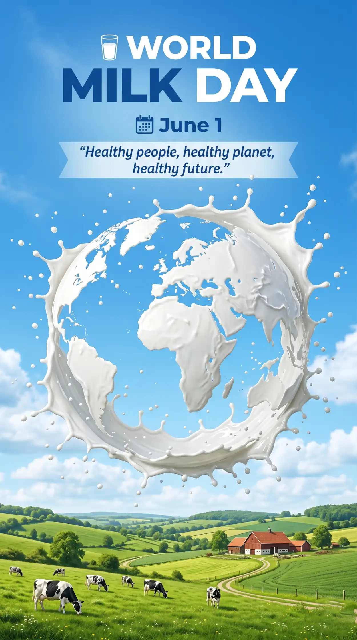 Free Download World Milk Day Healthy Lifestyle Poster - High Quality World Milk Day Poster Image