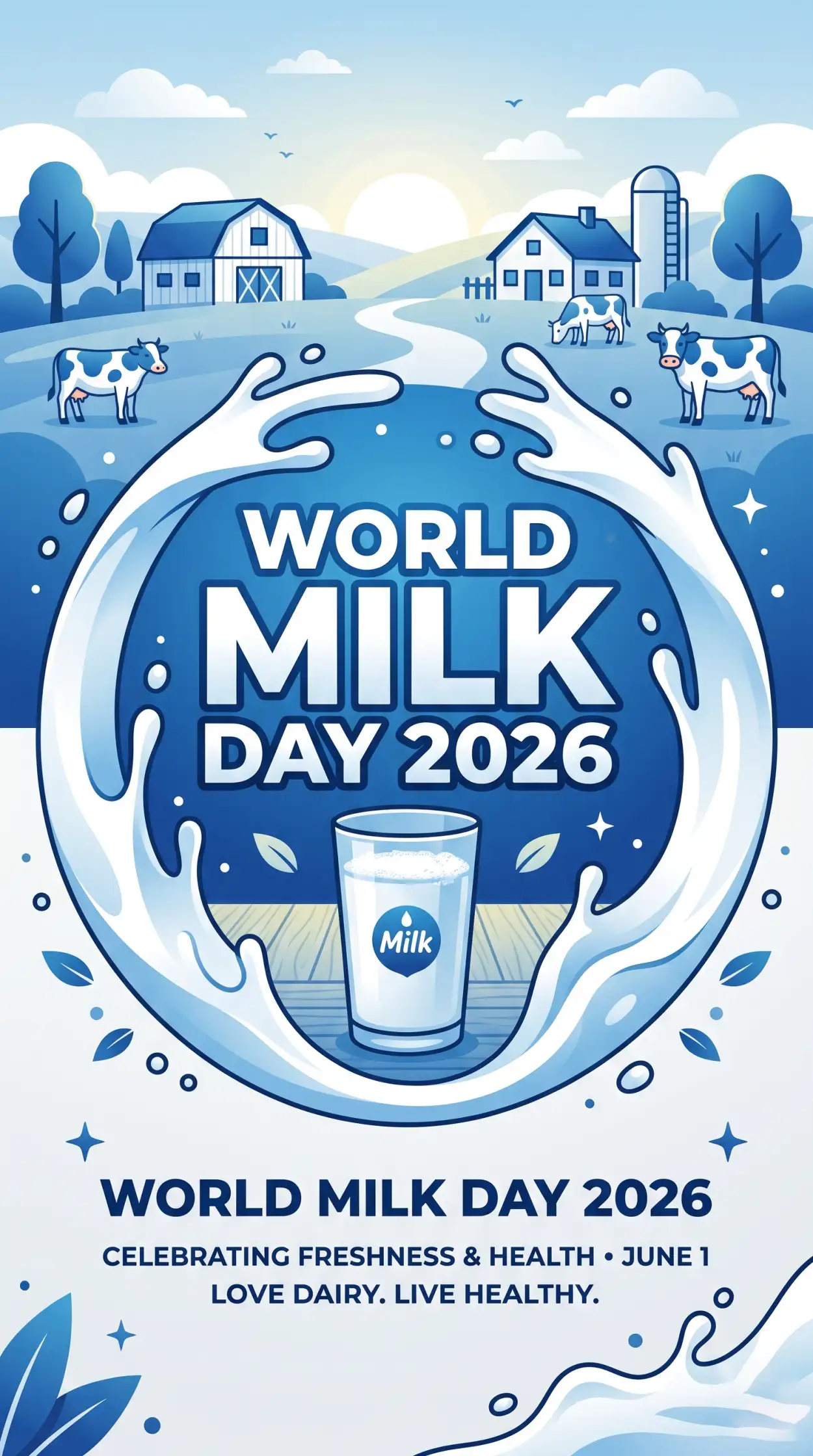 Free Download World Milk Day Poster Artwork - High Quality World Milk Day Poster Image