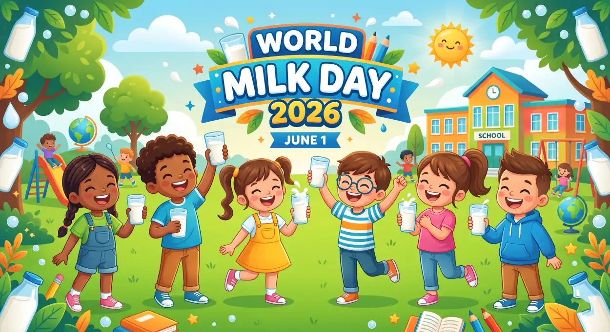 Free Download World Milk Day Poster For Kids - High Quality World Milk Day Poster Image