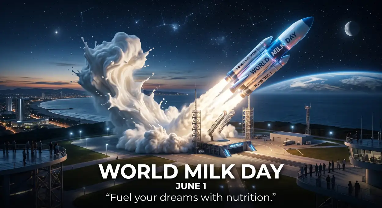 Free Download World Milk Day Poster With Slogan - High Quality World Milk Day Poster Image