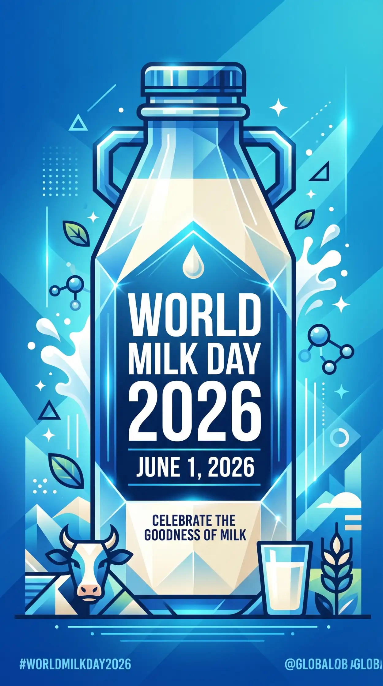 Free Download World Milk Day Vector Poster 2 - High Quality World Milk Day Poster Image