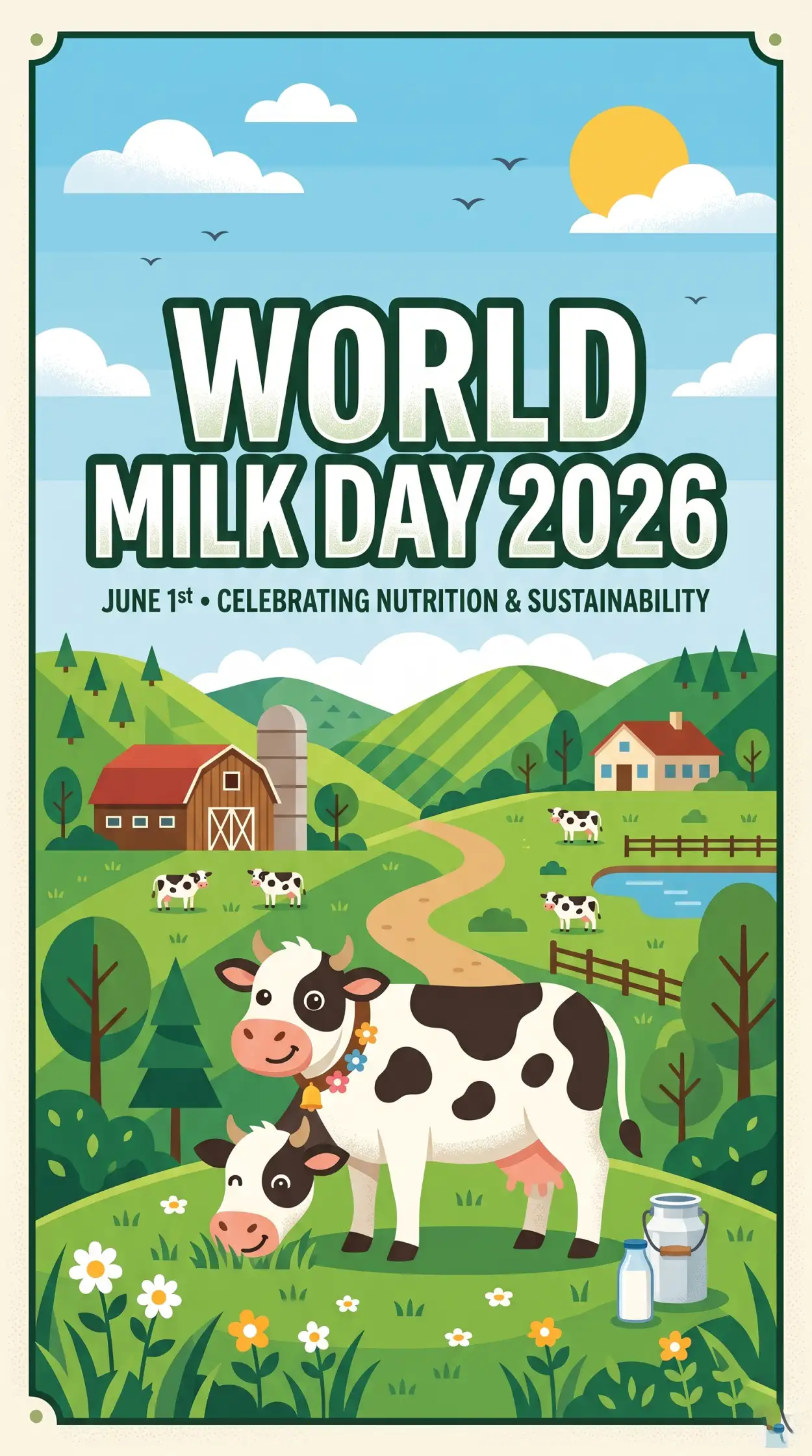 Free Download World Milk Day Vector Poster - High Quality World Milk Day Poster Image