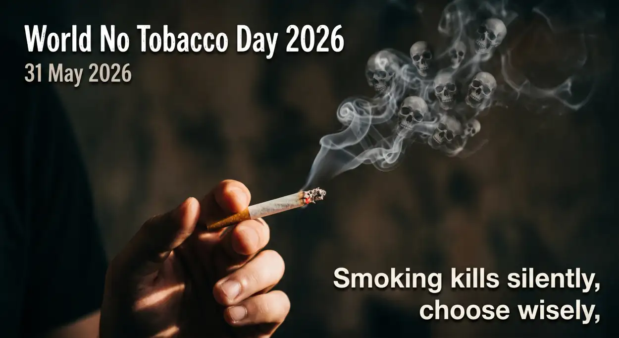 Free Download World No Tobacco Day 2026 Awareness Content For Whatsapp - High Quality World No Tobacco Day 2026 Image
