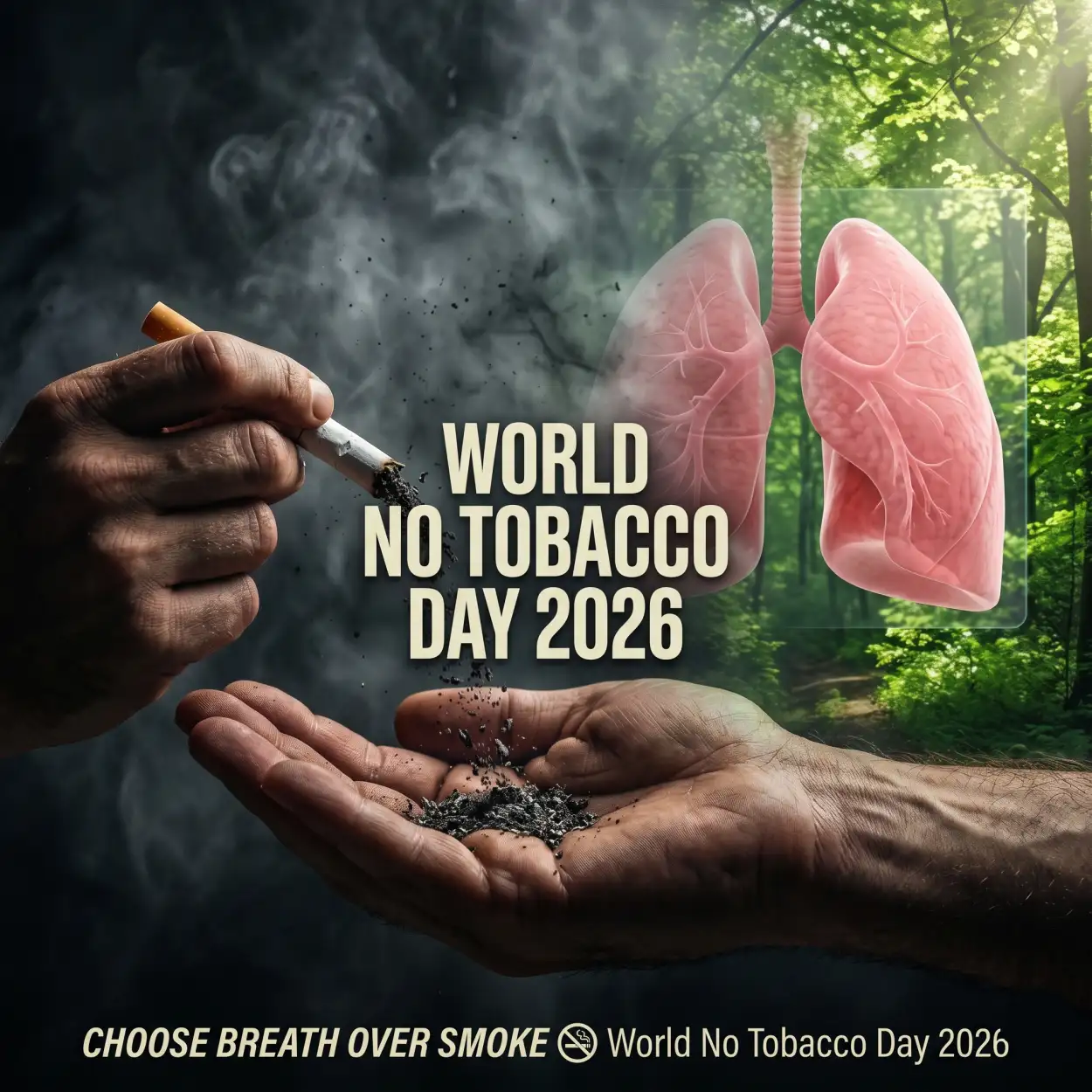 Free Download World No Tobacco Day 2026 Cigarette Free Instagram Post - High Quality World No Tobacco Day 2026 Image