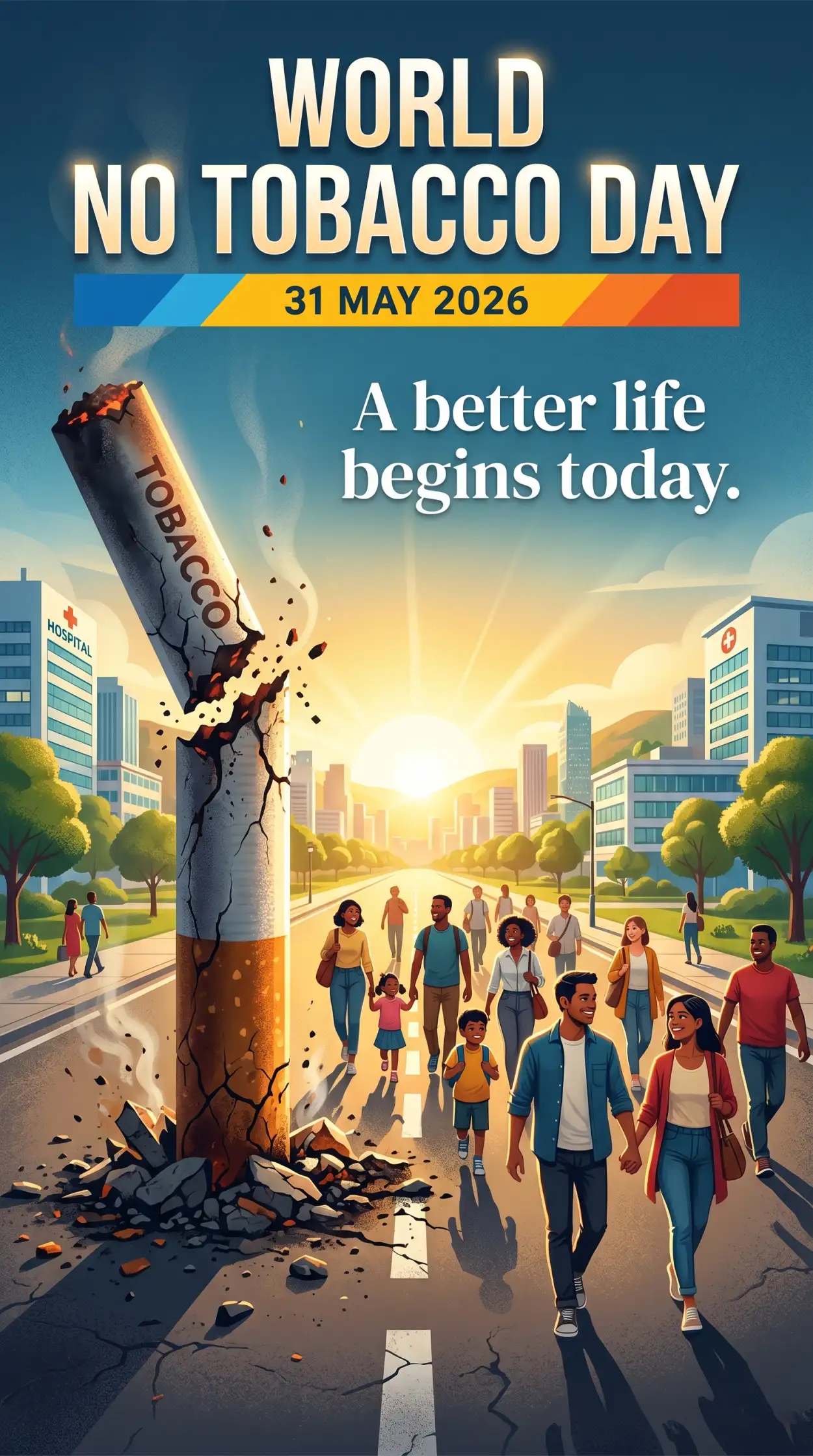 Free Download World No Tobacco Day 2026 College Awareness Poster - High Quality World No Tobacco Day 2026 Image
