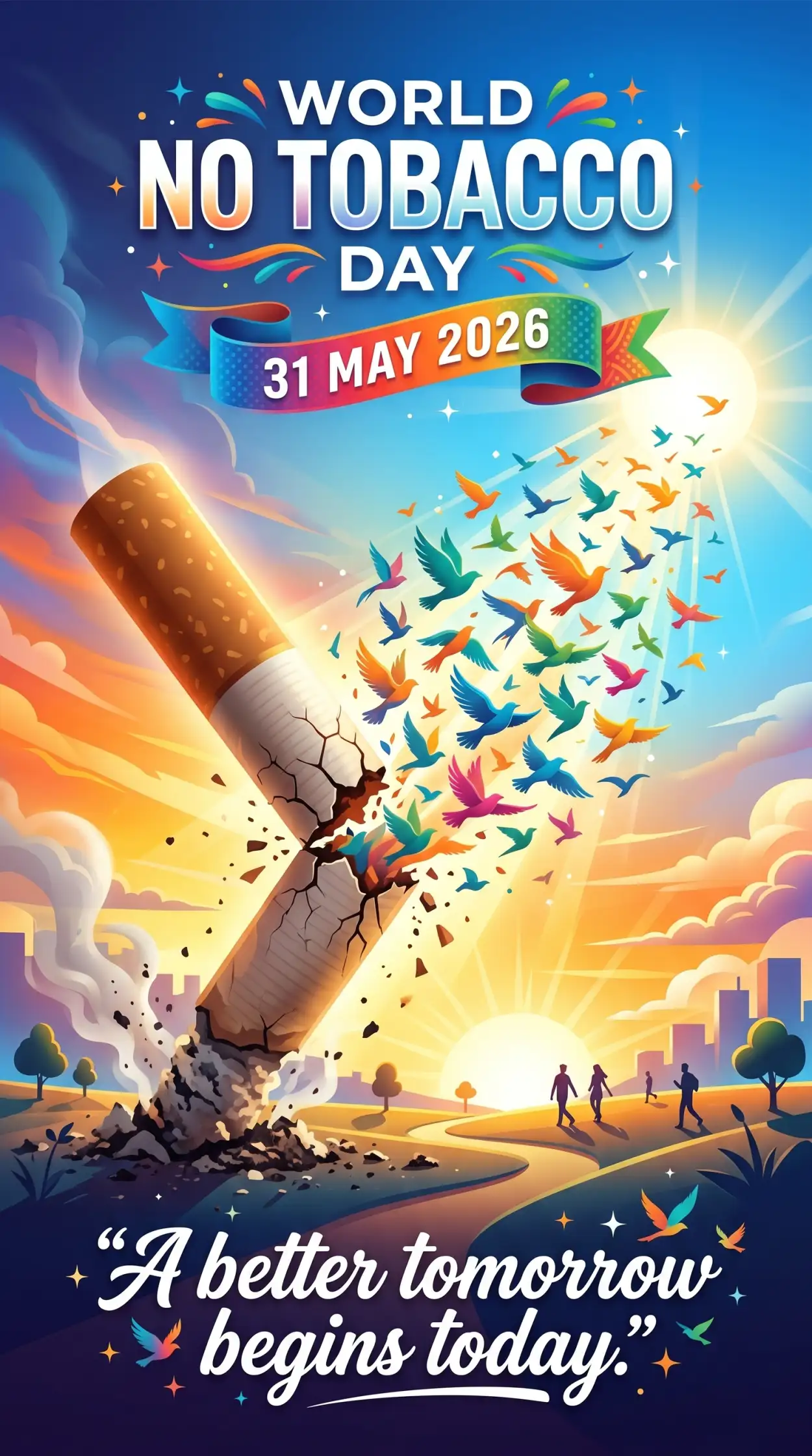 Free Download World No Tobacco Day 2026 Creative Poster - High Quality World No Tobacco Day 2026 Image