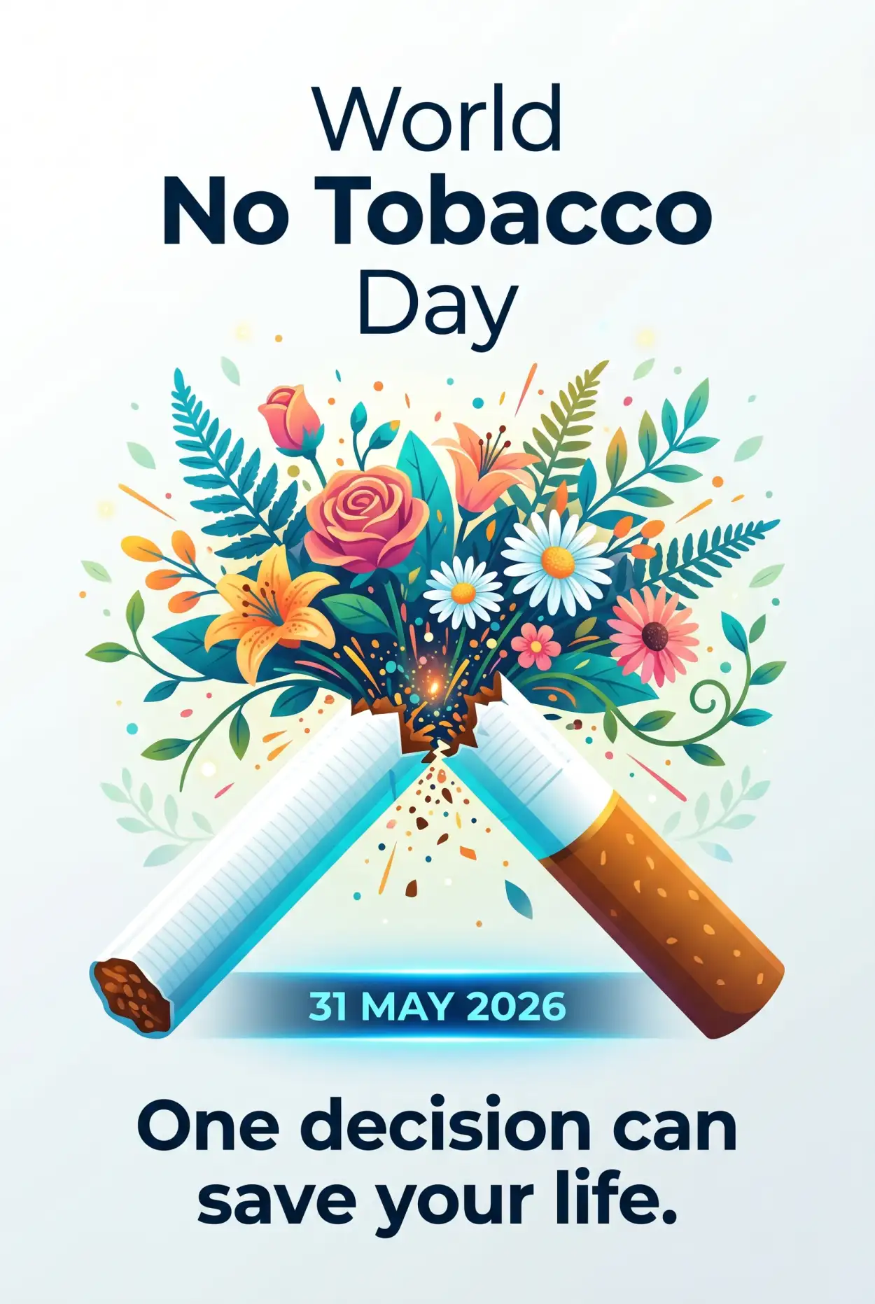 Free Download World No Tobacco Day 2026 Premium Vector Poster - High Quality World No Tobacco Day 2026 Image