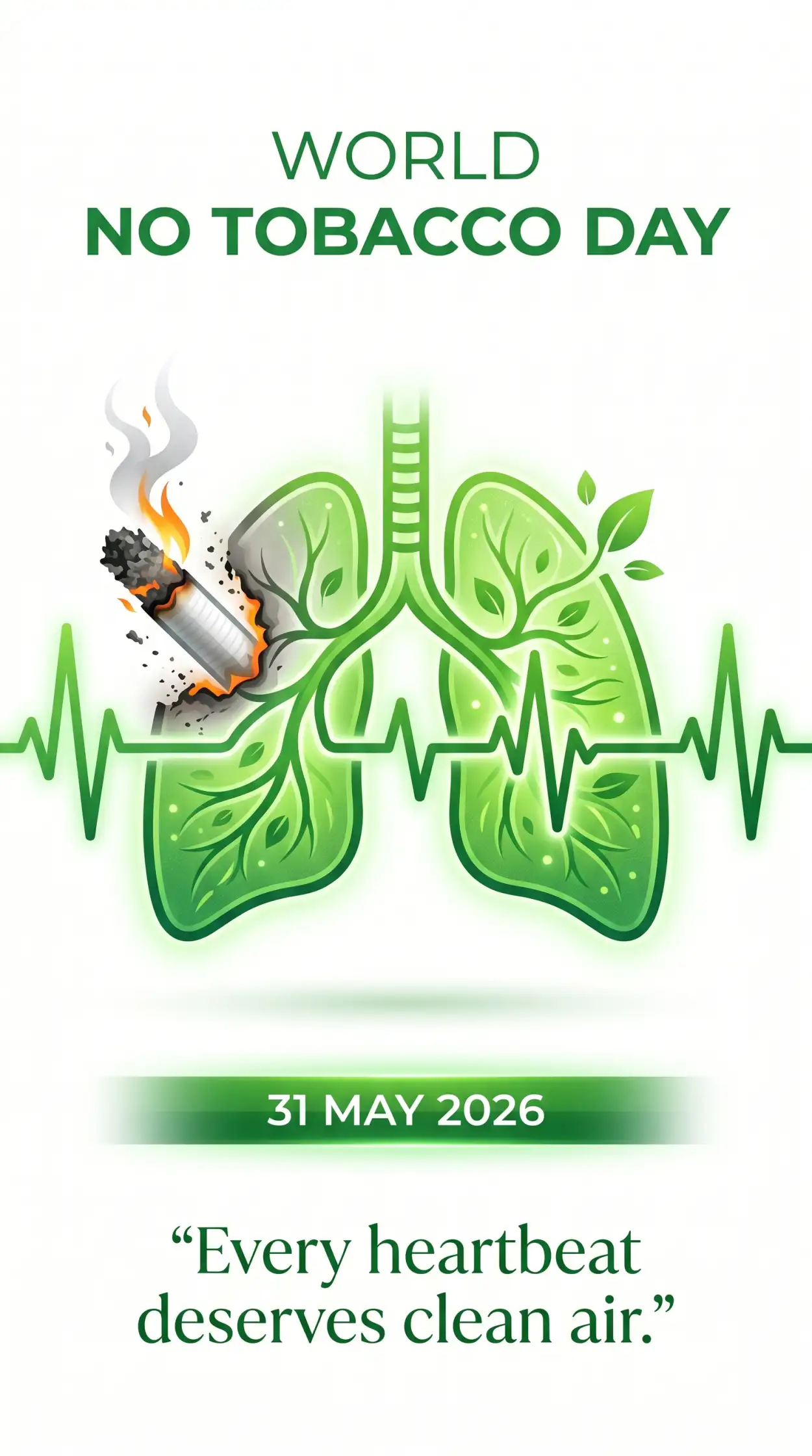 Free Download World No Tobacco Day 2026 Save Lungs Campaign - High Quality World No Tobacco Day 2026 Image
