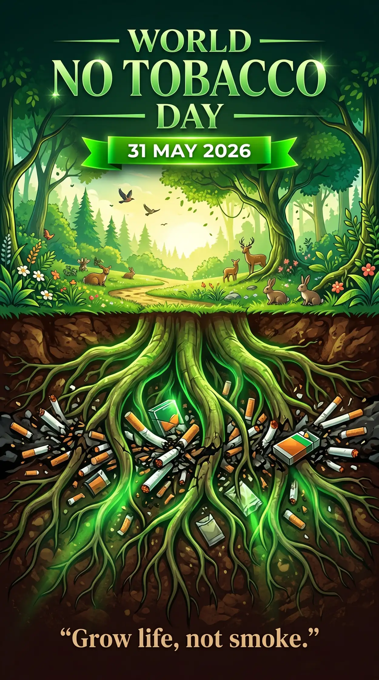 Free Download World No Tobacco Day 2026 Social Awareness Design - High Quality World No Tobacco Day 2026 Image