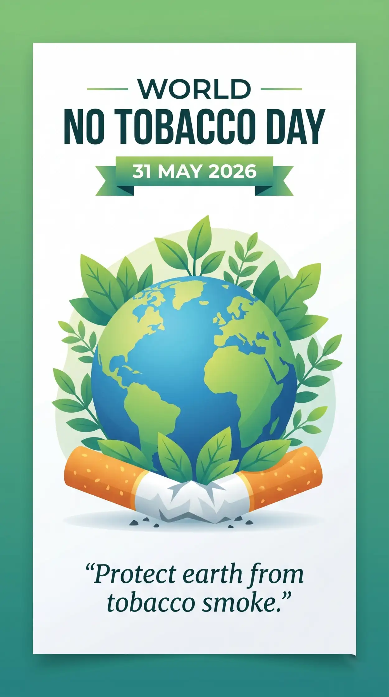 Free Download World No Tobacco Day 2026 Vector Design - High Quality World No Tobacco Day 2026 Image