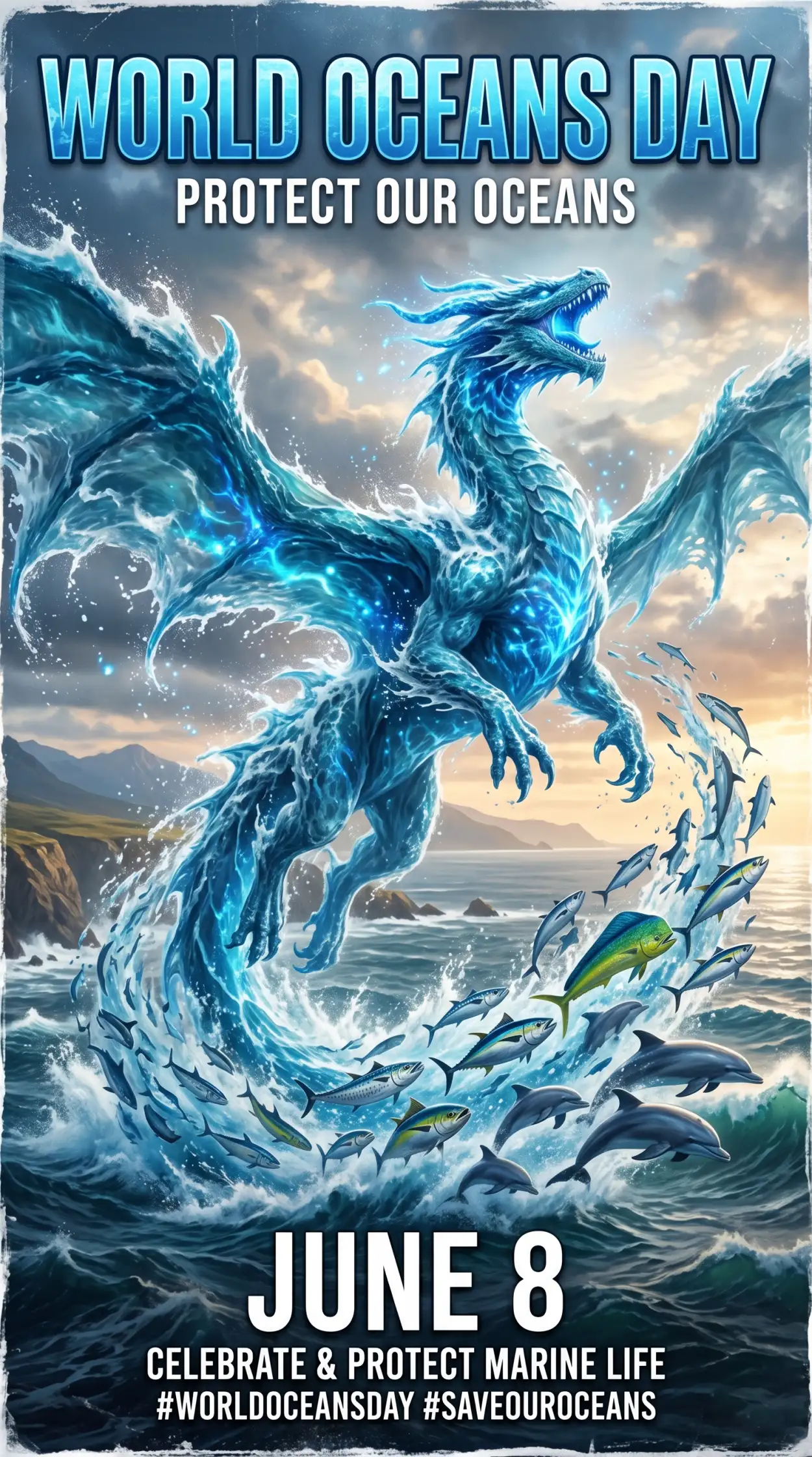 Free Download World Oceans Day Ocean Awareness Digital Post - High Quality World Oceans Day Social Media Post Image