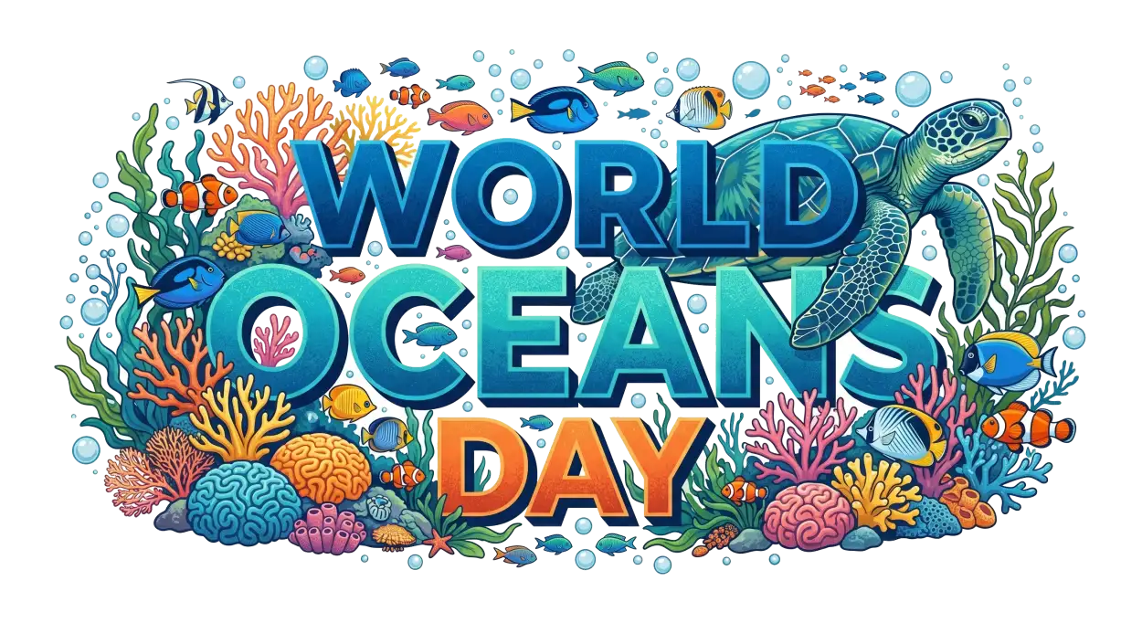 Free Download World Oceans Day Png With Underwater Scene - High Quality World Oceans Day Png Transparent PNG