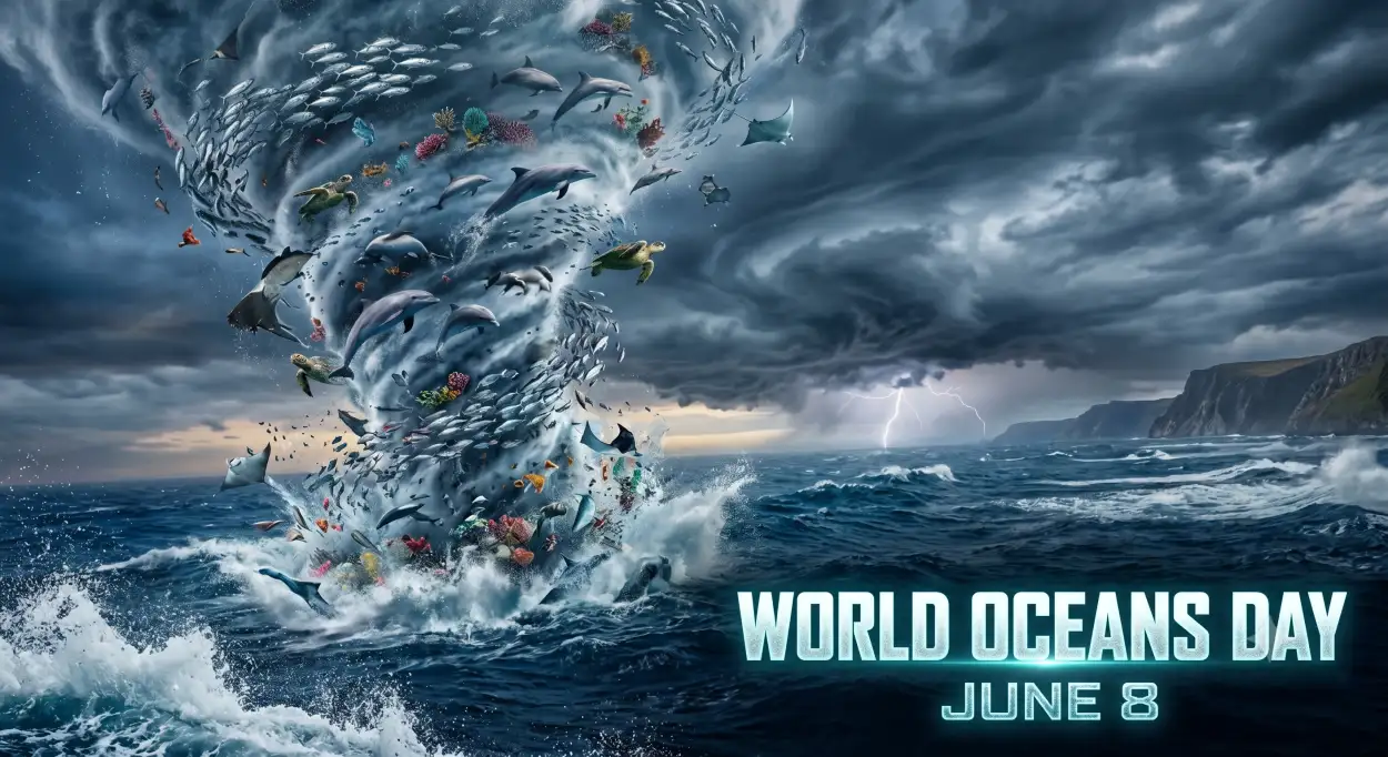 Free Download World Oceans Day Social Media Awareness Campaign - High Quality World Oceans Day Social Media Post Image