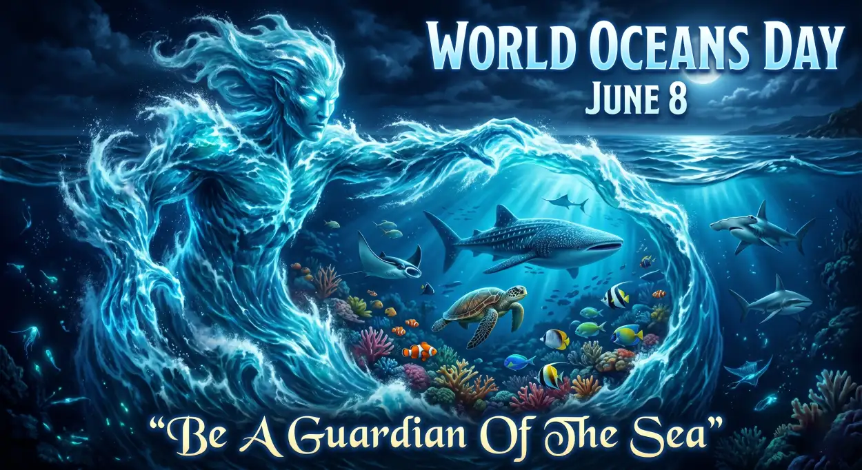 Free Download World Oceans Day Social Media Awareness Graphics - High Quality World Oceans Day Social Media Post Image