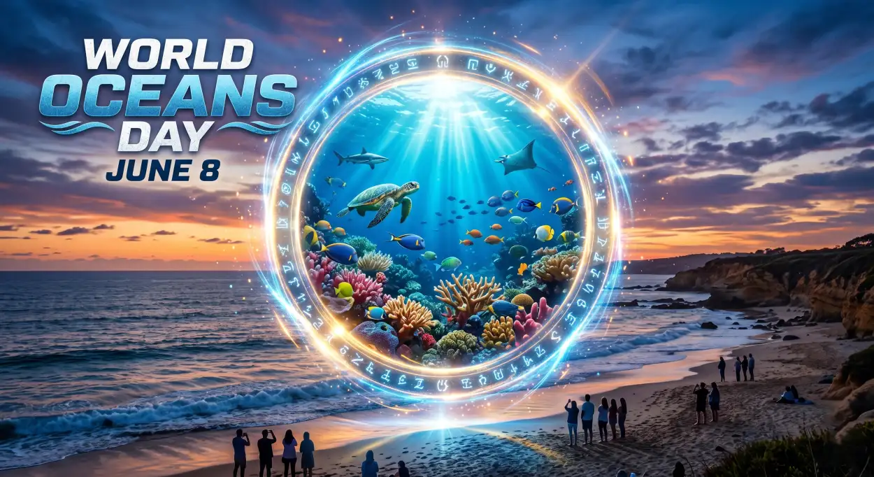 Free Download World Oceans Day Social Media Banner Design - High Quality World Oceans Day Social Media Post Image