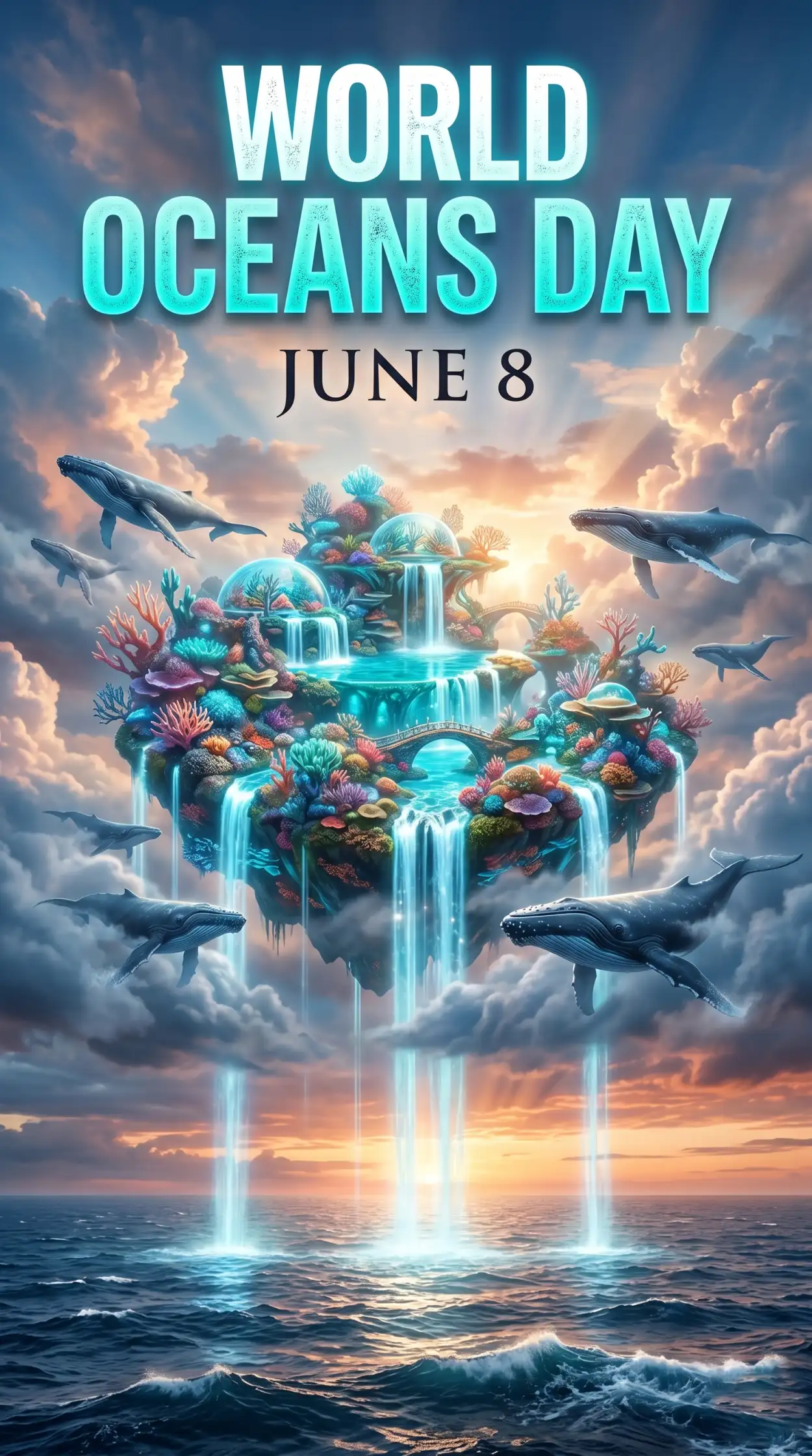 Free Download World Oceans Day Social Media Content Calendar - High Quality World Oceans Day Social Media Post Image