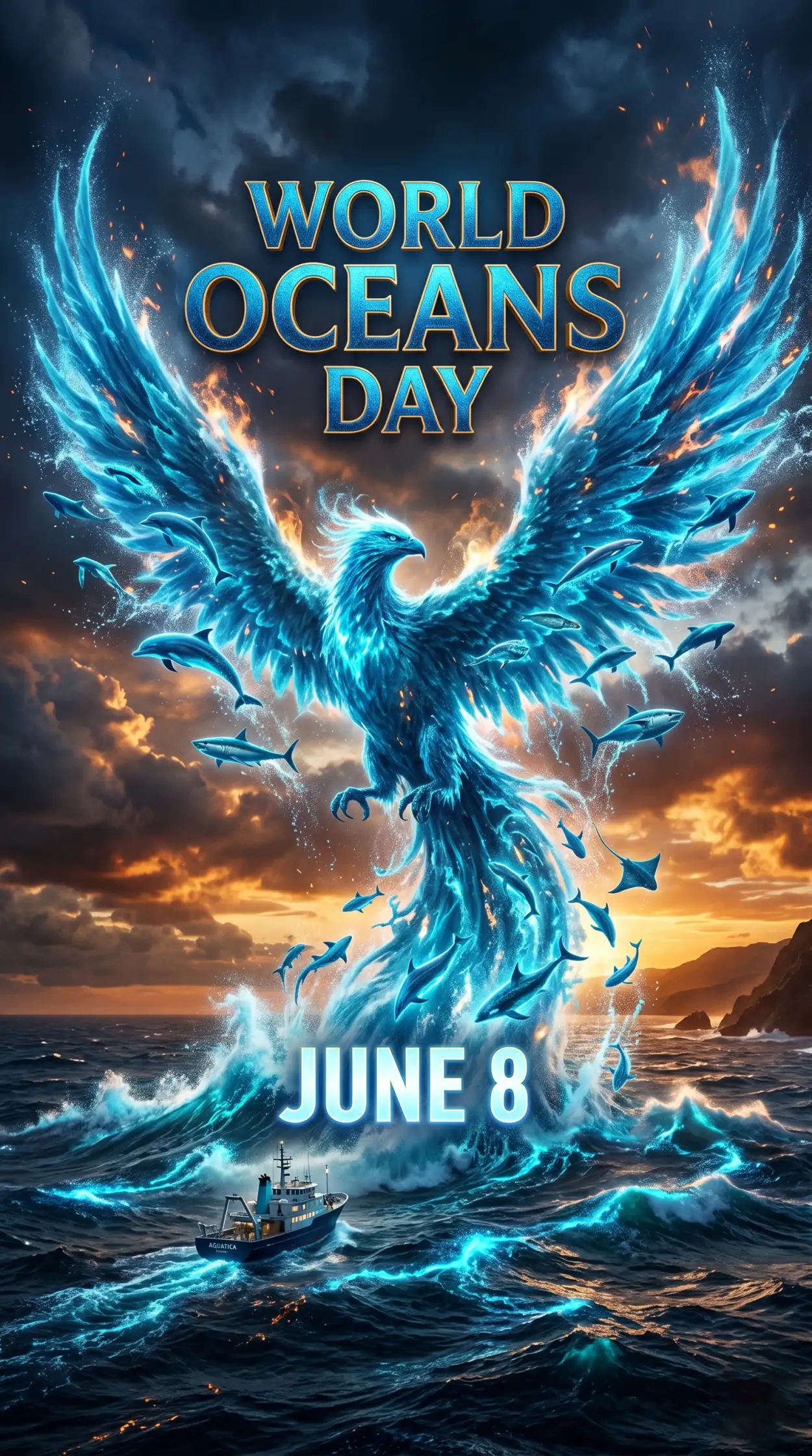 Free Download World Oceans Day Social Media Marketing Content - High Quality World Oceans Day Social Media Post Image