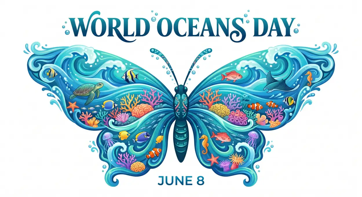 Free Download World Oceans Day Social Media Post For Nonprofits - High Quality World Oceans Day Social Media Post Image