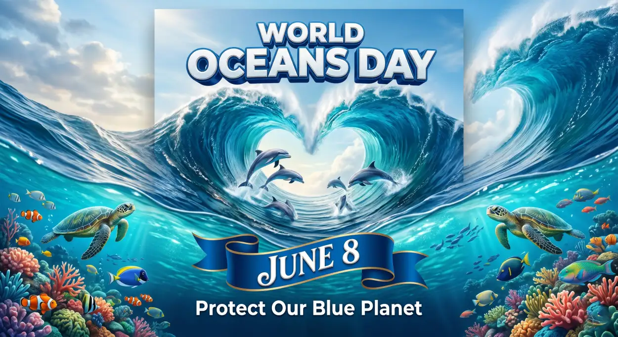 Free Download World Oceans Day Social Media Post For Pinterest - High Quality World Oceans Day Social Media Post Image